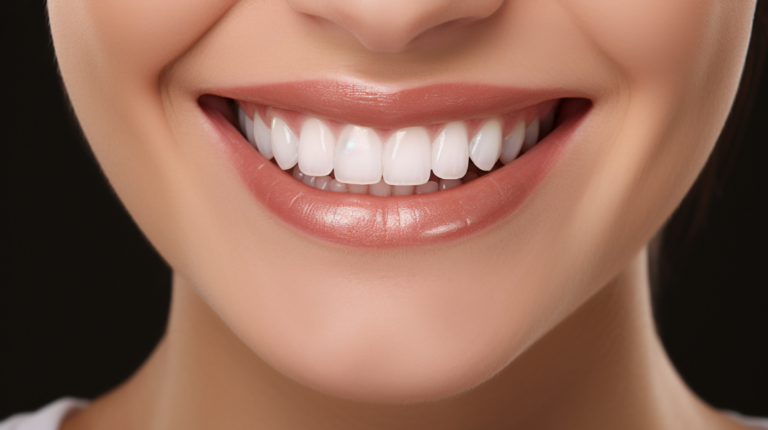 Female teeth whitening